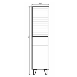 Comforty Шкаф-колонна Клеон 40 белый/дуб дымчатый 00-00003947